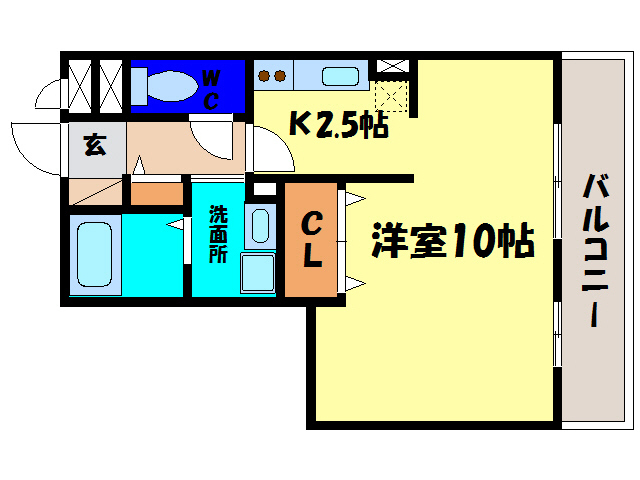 野洲市栄のアパートの間取り