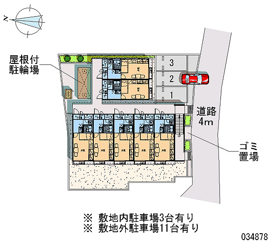 【レオパレスヨコタの駐車場】