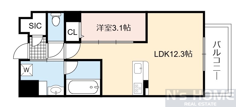 ウェルホームズ法円坂.の間取り