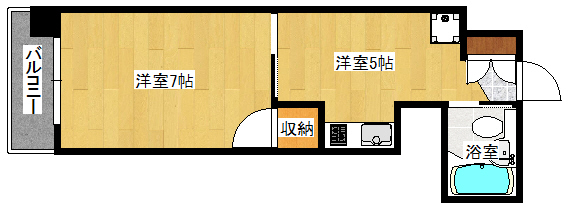 広島市中区舟入中町のマンションの間取り