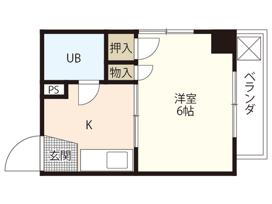 広島市南区東雲本町のマンションの間取り