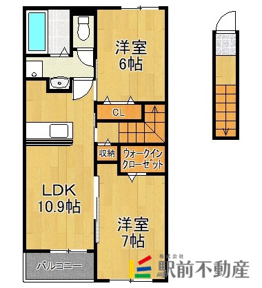 三養基郡基山町大字小倉のアパートの間取り