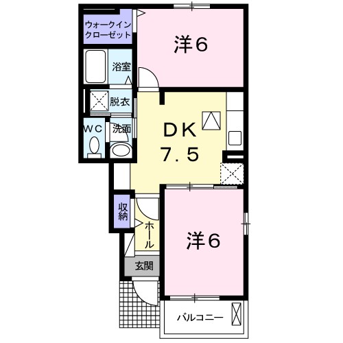 コーポＭ　Ｈの間取り