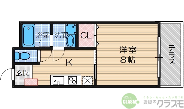 高槻市富田町のマンションの間取り