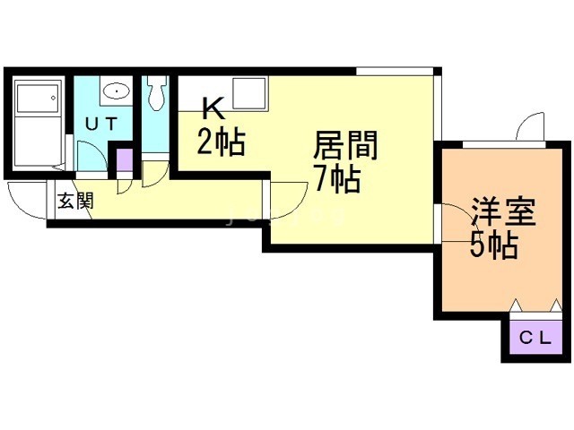 札幌市白石区菊水元町一条のアパートの間取り