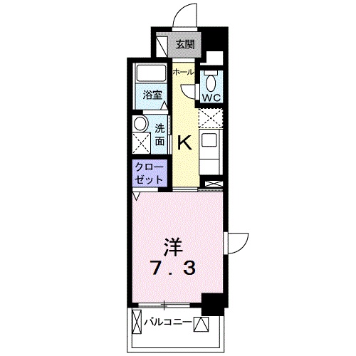 神戸市東灘区住吉南町のマンションの間取り