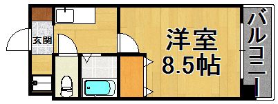 福岡市早良区荒江のマンションの間取り