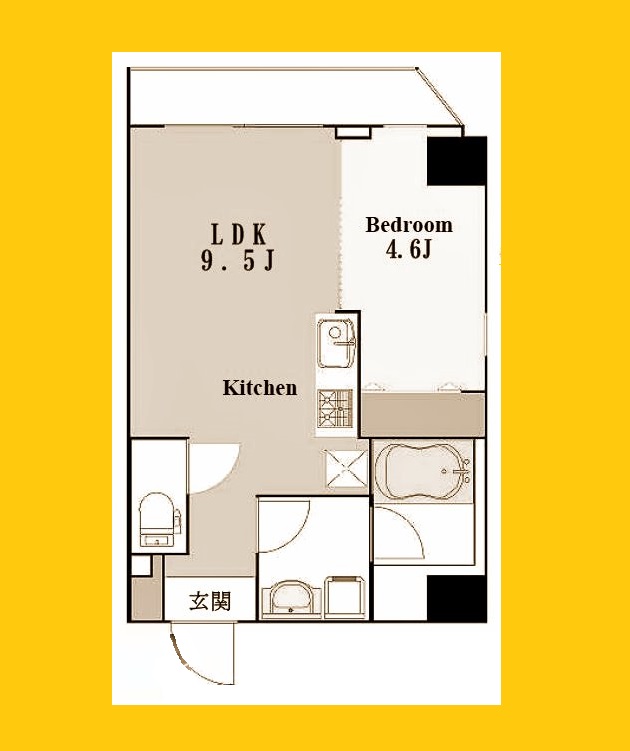 【横浜市南区宮元町のマンションの間取り】