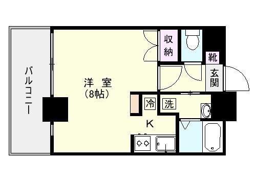 鹿児島市新屋敷町のマンションの間取り