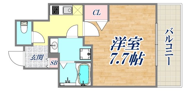 プレサンス神戸元町ベルシオンの間取り