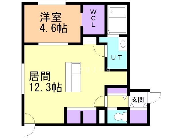 札幌市西区宮の沢三条のマンションの間取り