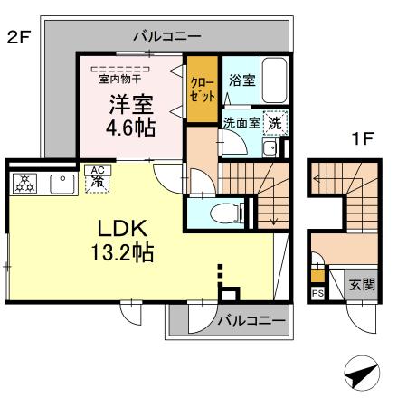 D’Bless西谷の間取り