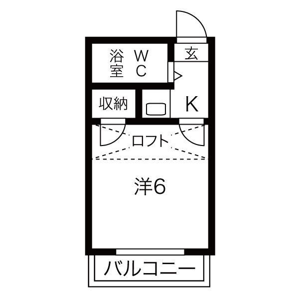 名古屋市南区中割町のアパートの間取り