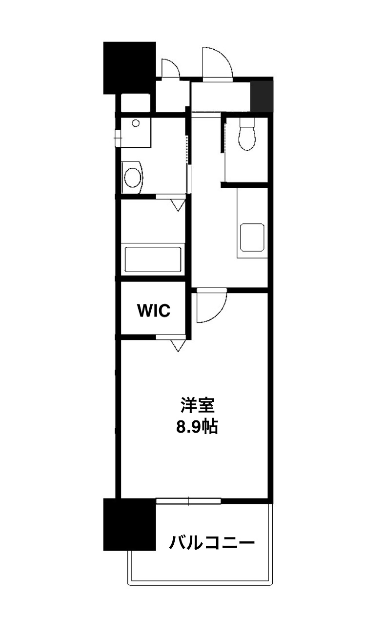 【北九州市小倉北区鍛冶町のマンションの間取り】