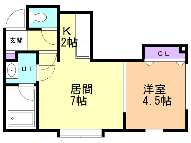 札幌市白石区東札幌三条のアパートの間取り