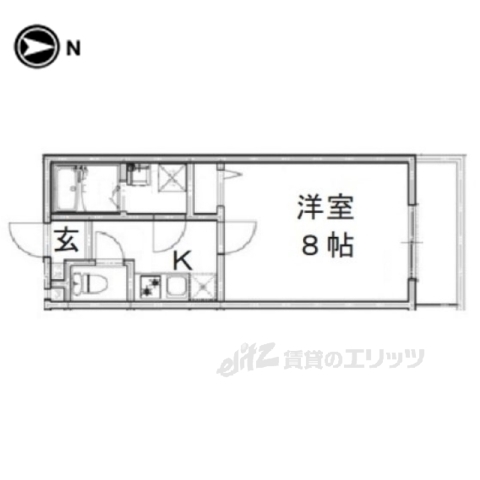 【京都市南区東九条明田町のアパートの間取り】