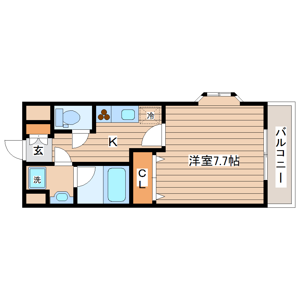 仙台市泉区高森のマンションの間取り