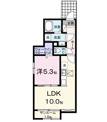 上田市下之条のアパートの間取り