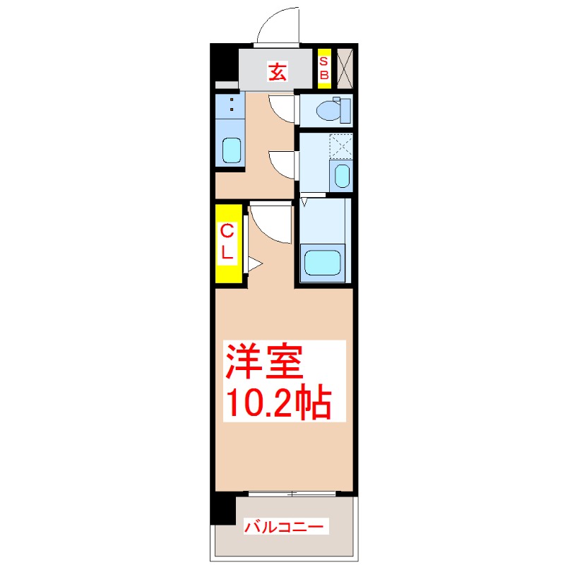 Ｓ－ＲＥＳＩＤＥＮＣＥ新町Ａｇｏｇの間取り
