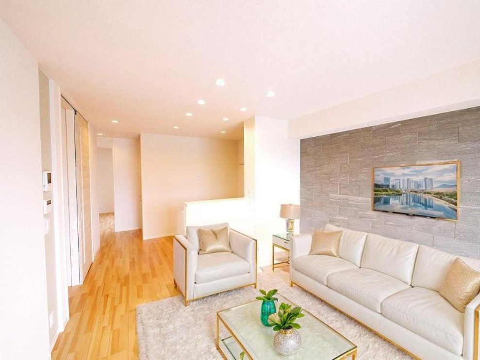 居室・リビング　CGで家具等を配置したもので家具等は含まれません