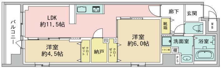 デュオフラッツ京都四条の間取り写真