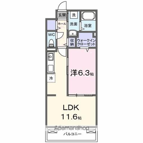 小田急小田原線 小田急相模原駅 徒歩4分 3階建 築1年の間取り写真