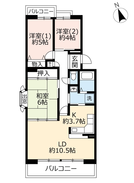 URシティハイツ堺七道の間取り写真