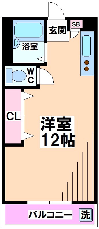 小田急線 代々木上原駅 徒歩1分 3階建 築38年の間取り写真