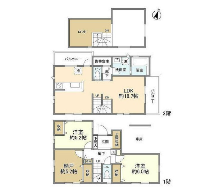 Kolet与野本町の間取り写真