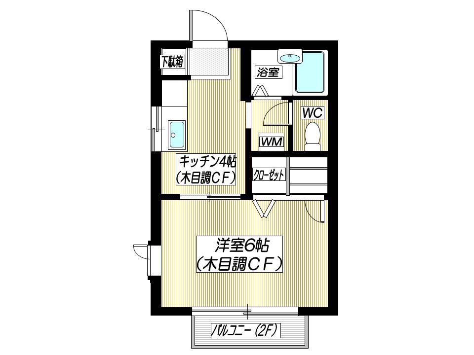 ルレーブ湘南鵠沼　（2F）の間取り