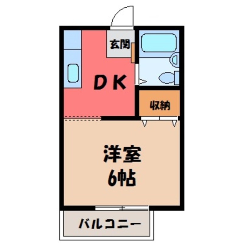 宇都宮市平松町のアパートの間取り