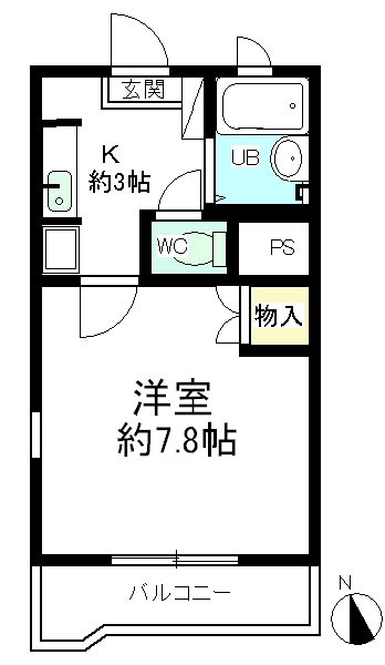 コーポラスヘルシーIIの間取り