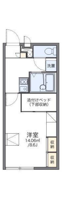 松山市余戸東のアパートの間取り