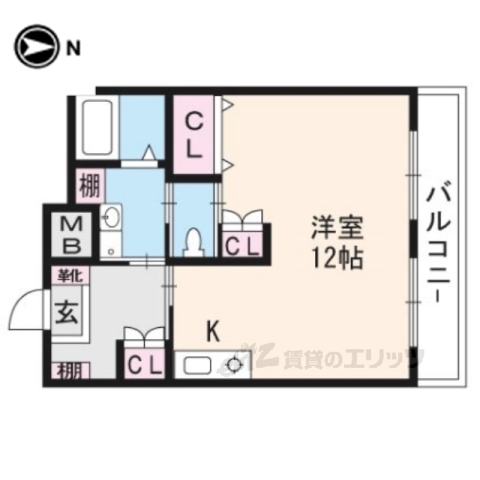 相楽郡精華町大字菱田のマンションの間取り