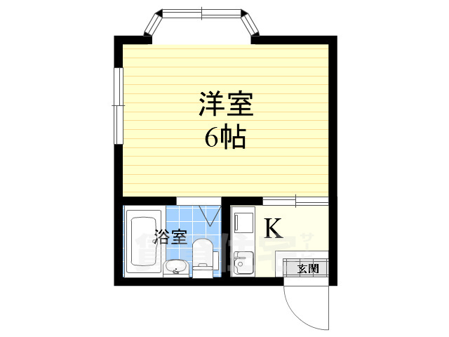 奈良市西大寺赤田町のマンションの間取り