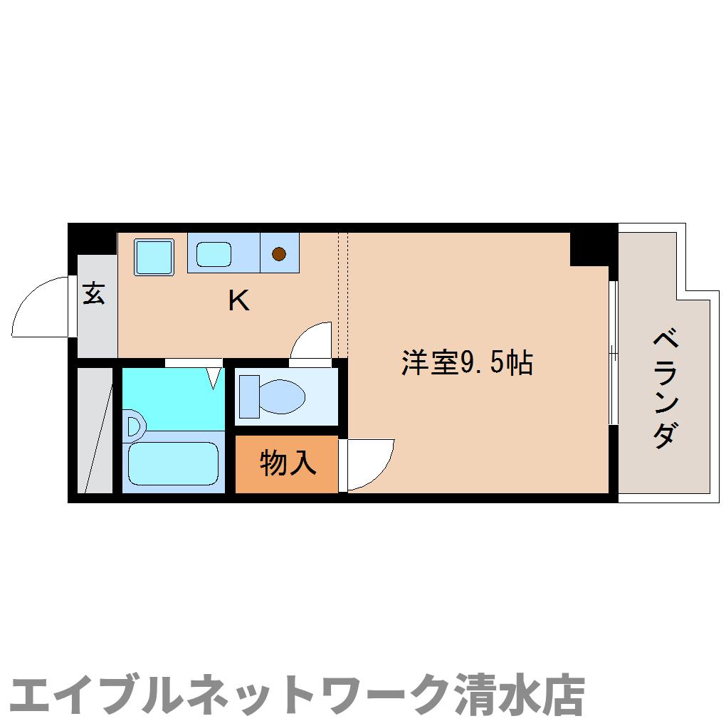 静岡市清水区川原町のマンションの間取り