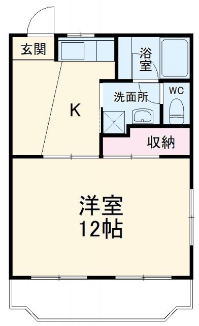 静岡県浜松市中央区中野町（アパート）の賃貸物件の間取り