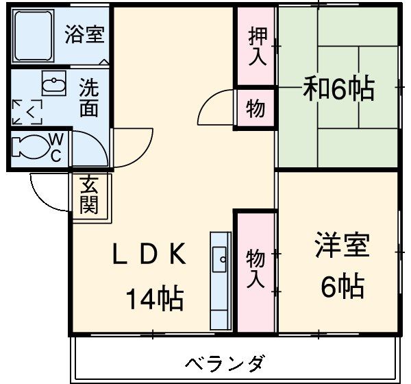 刈谷市東境町のマンションの間取り