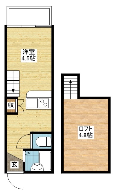 ラルジュ梁川の間取り