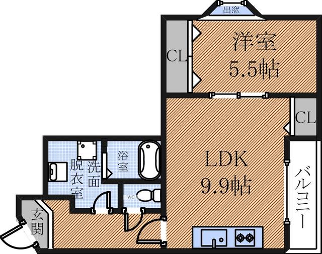 リバーライズ本町橋の間取り