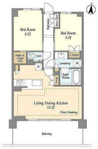 ドゥーエ町屋の間取り