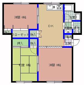 市毛グリーンハイツの間取り