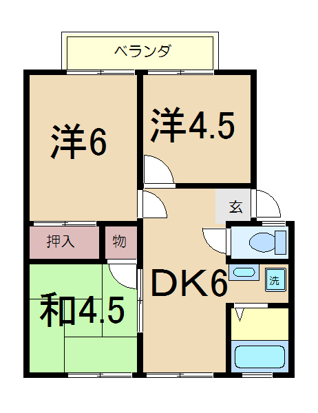 【ファミール森崎Ａの間取り】