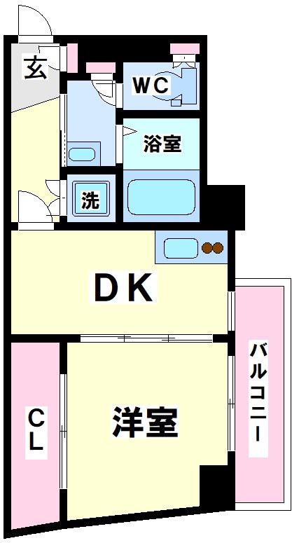 渋谷区幡ヶ谷のマンションの間取り