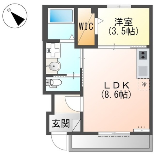 (仮称)堺市中区深井中町新築アパートの間取り