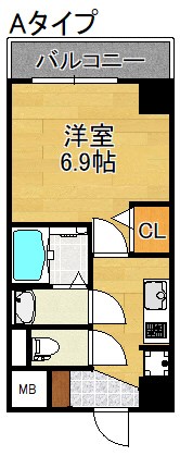 大阪市西成区梅南のマンションの間取り