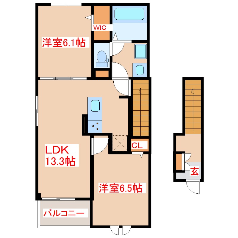 グラース十町　Ｂ棟の間取り