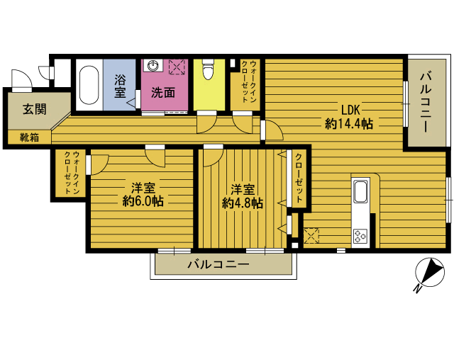 ＲＥＳＣＯ岩田の間取り