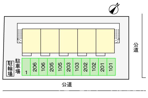 【エルディムモリの駐車場】