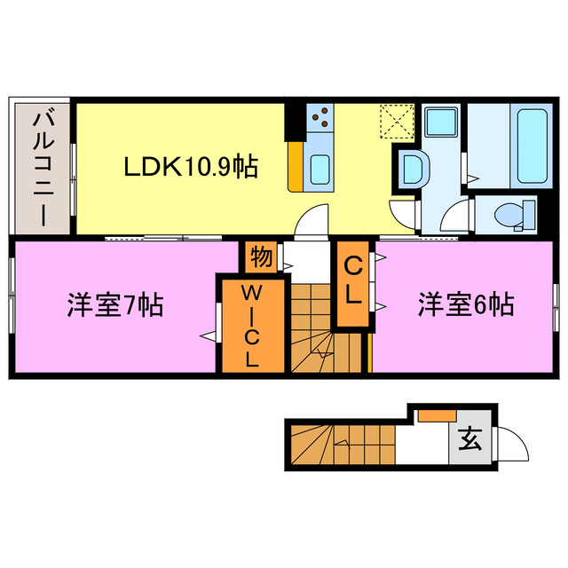 メゾンホープ　甲南IIの間取り